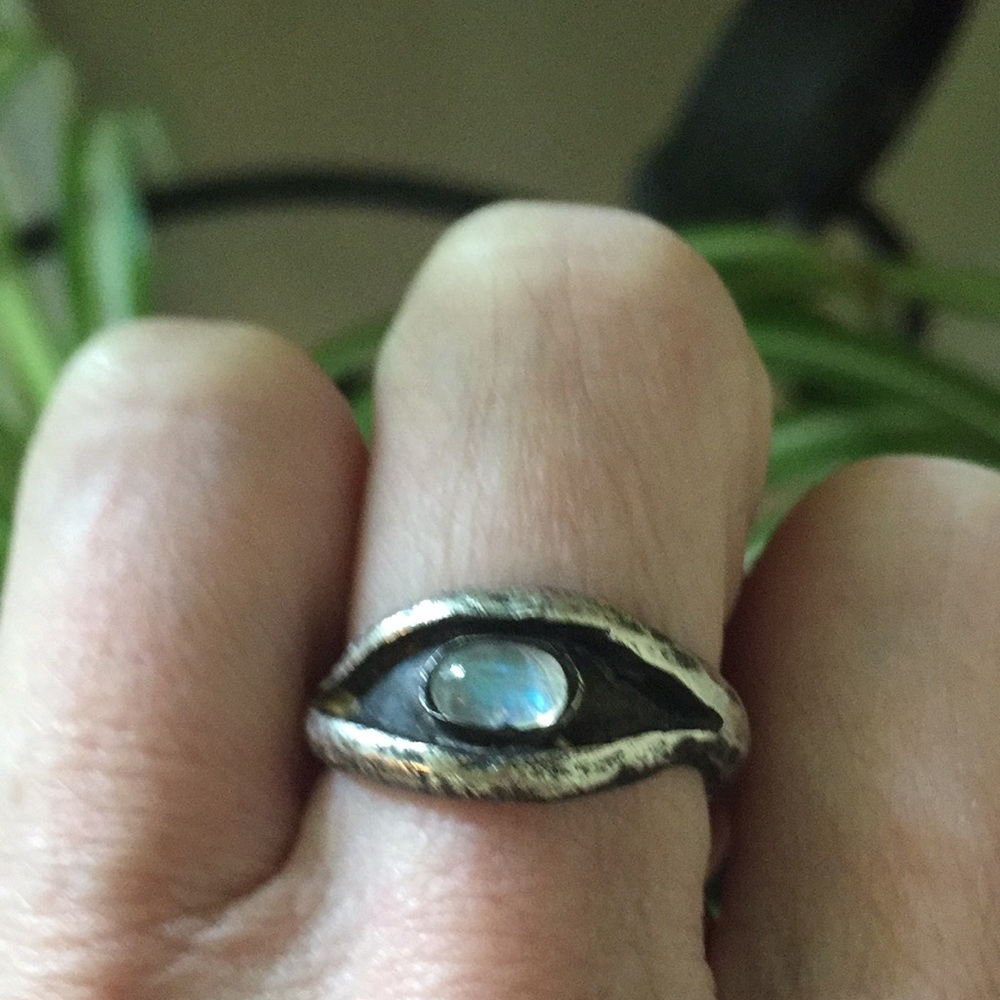 Truly Unique Moonstone Ring made from Real Silver